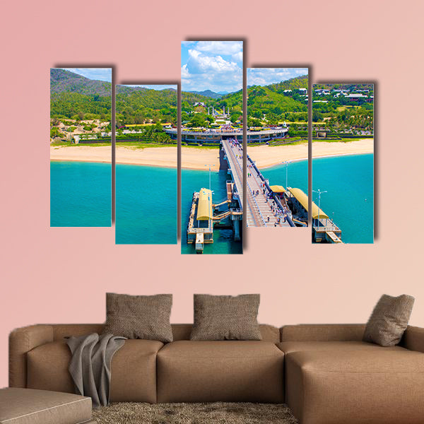 Buddhist Park, open space, many statues and beautiful places on the island of Sanya multi panel canvas wall art