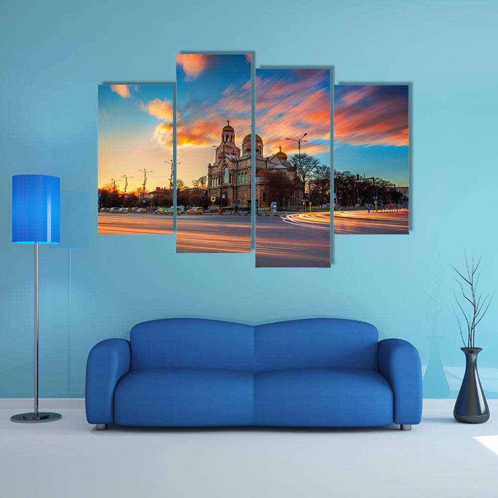 The Cathedral of the Assumption in Varna multi panel canvas wall art