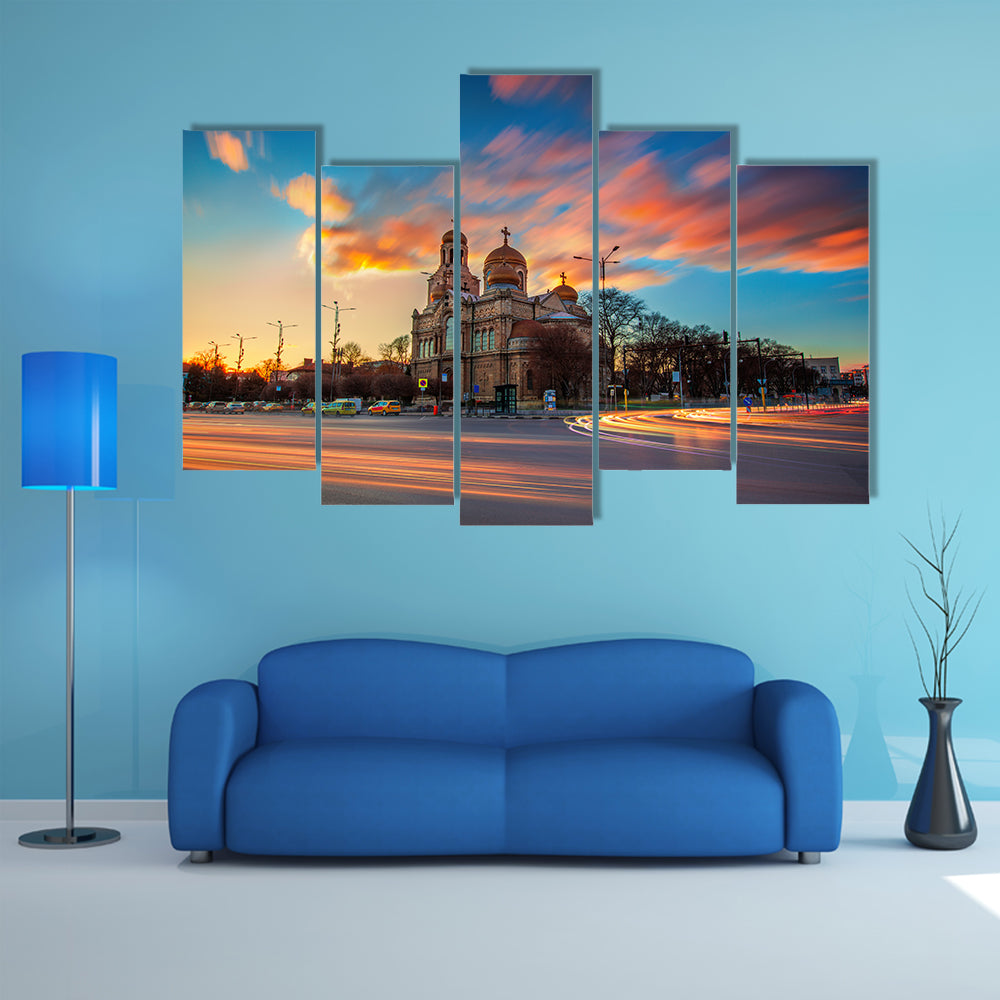 The Cathedral of the Assumption in Varna multi panel canvas wall art