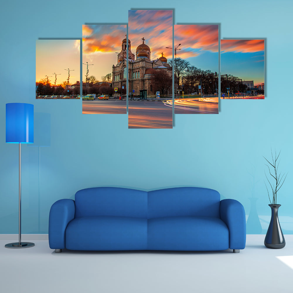 The Cathedral of the Assumption in Varna multi panel canvas wall art