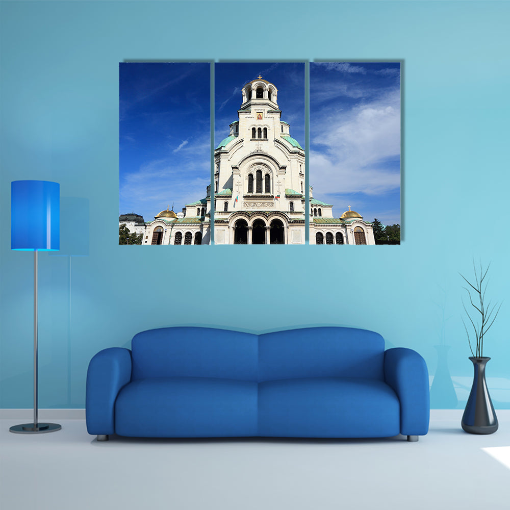 St. Alexander Nevsky Cathedral in Sofia, Bulgaria, Orthodox landmark multi panel canvas wall art