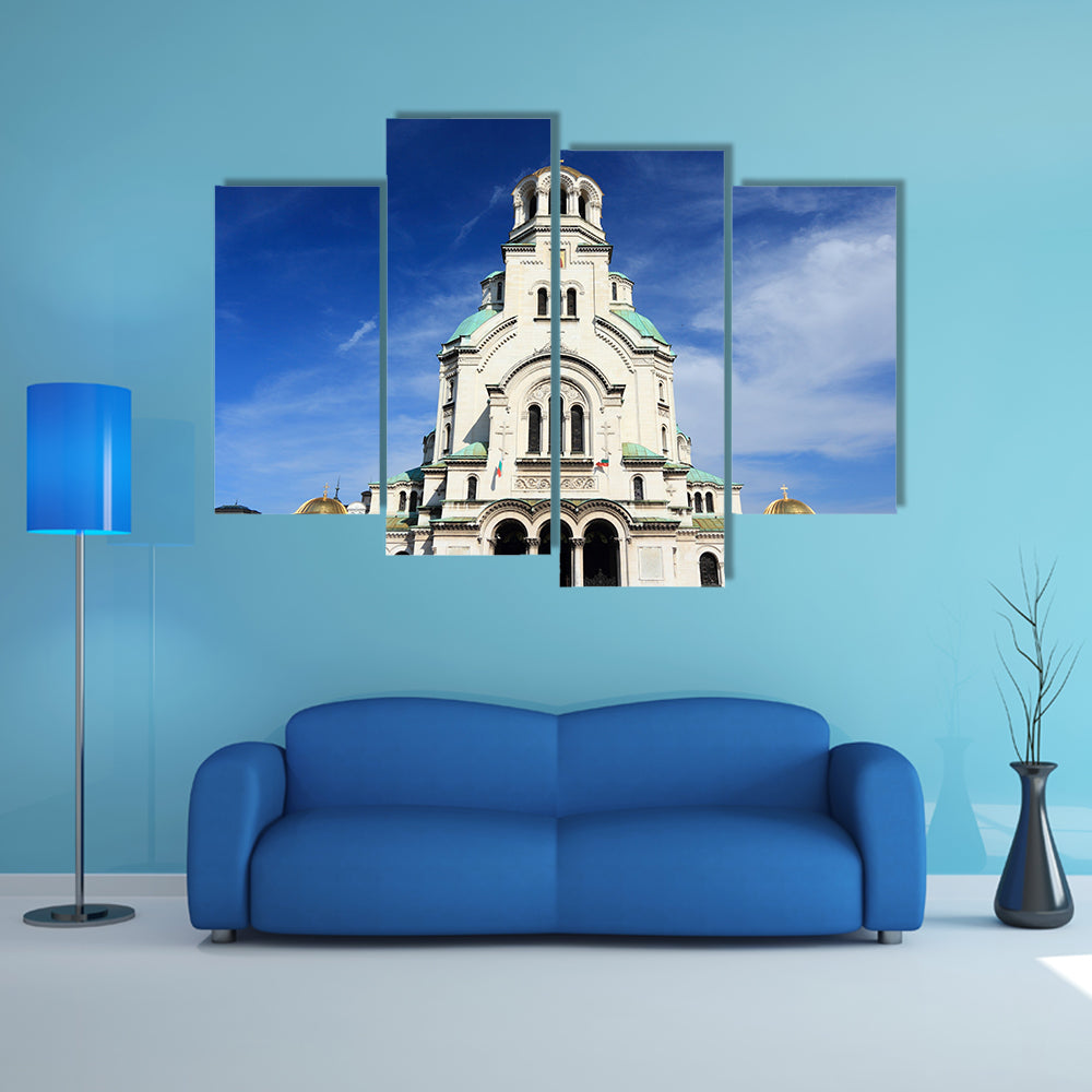 St. Alexander Nevsky Cathedral in Sofia, Bulgaria, Orthodox landmark multi panel canvas wall art