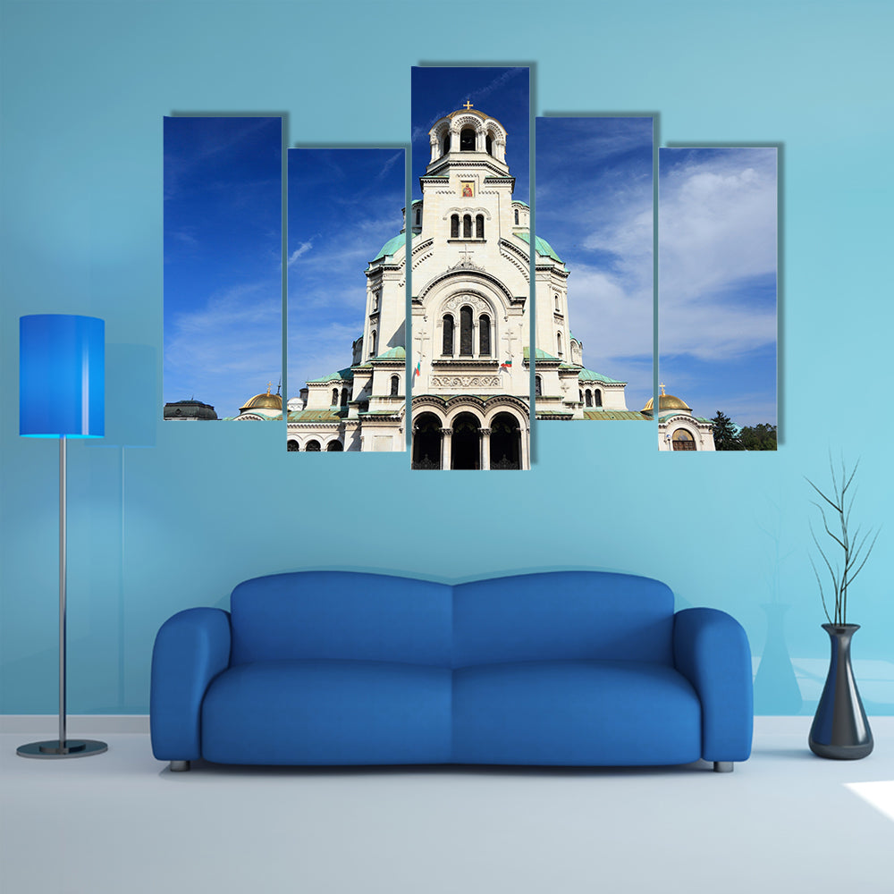 St. Alexander Nevsky Cathedral in Sofia, Bulgaria, Orthodox landmark multi panel canvas wall art