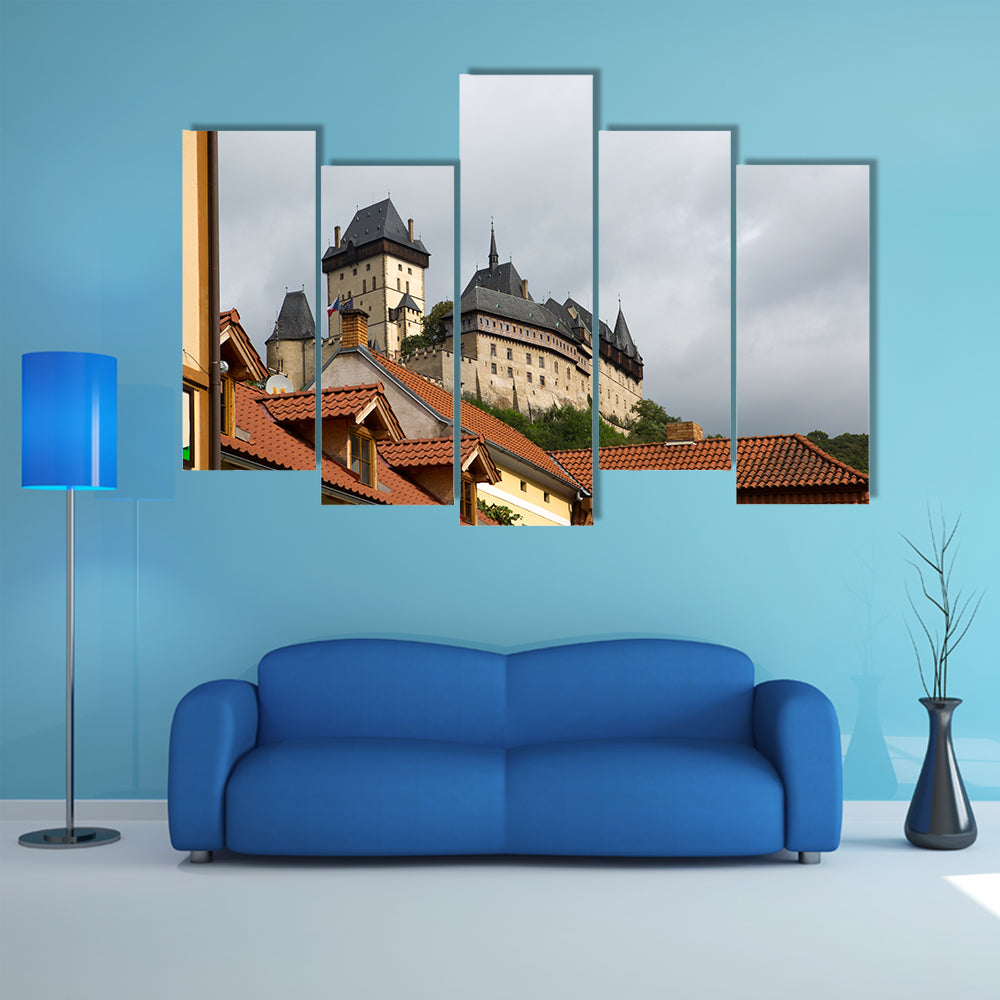 Karlstejn medieval Castle, Czech Republic multi panel canvas wall art