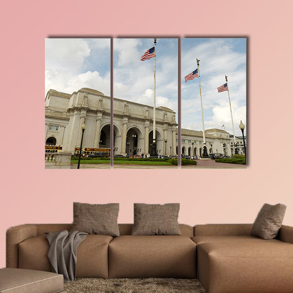 Washington Union Station in Washington, DC multi panel canvas wall art