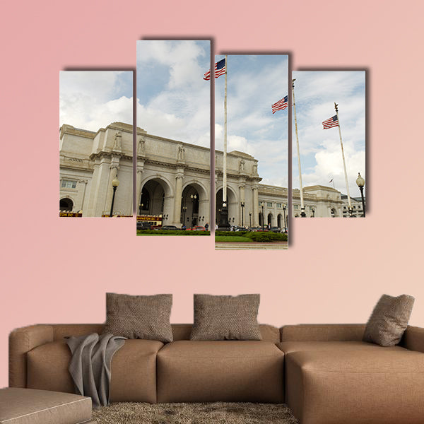 Washington Union Station in Washington, DC multi panel canvas wall art