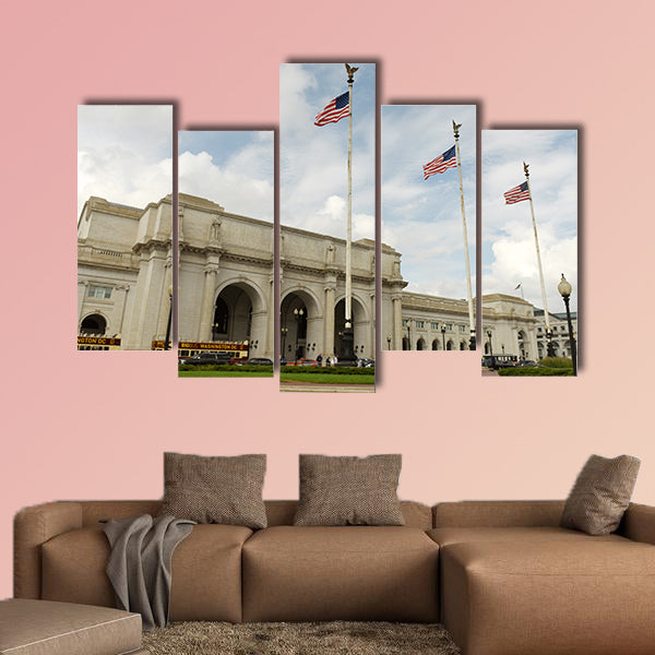 Washington Union Station in Washington, DC multi panel canvas wall art