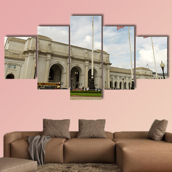 Washington Union Station in Washington, DC multi panel canvas wall art