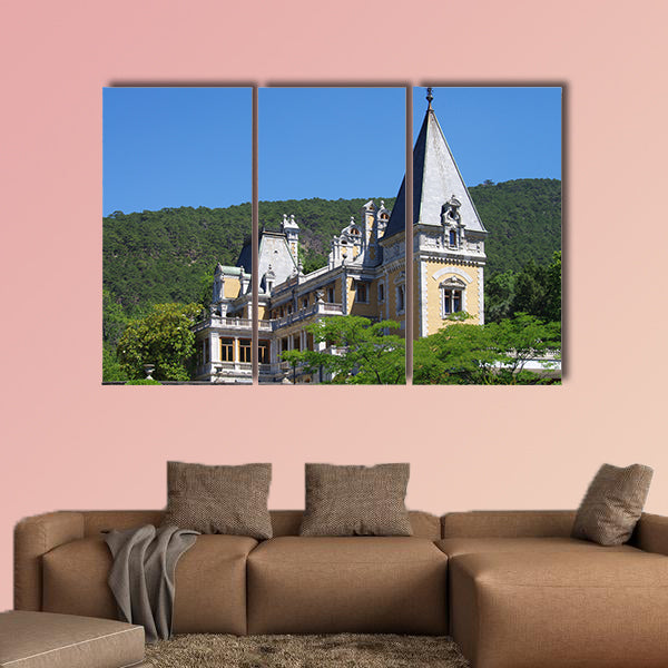The Massandra Palace in summer day multi panel canvas wall art