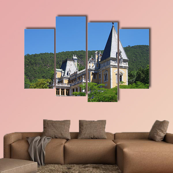The Massandra Palace in summer day multi panel canvas wall art