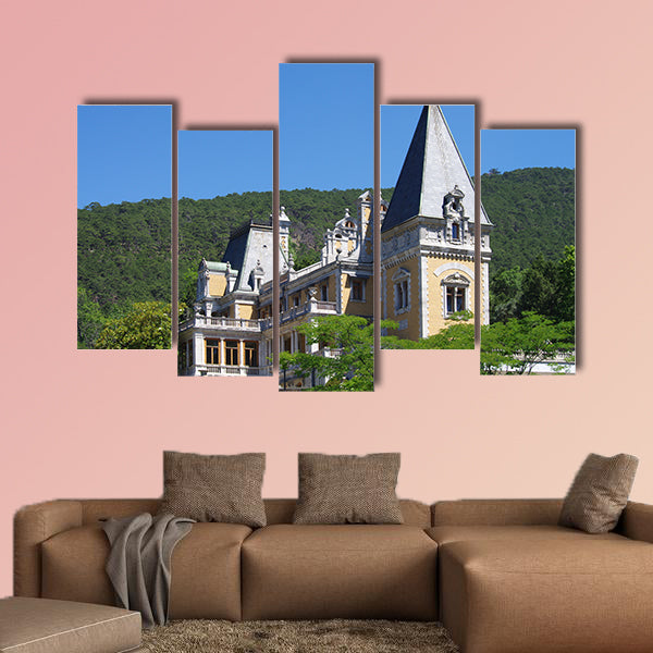The Massandra Palace in summer day multi panel canvas wall art