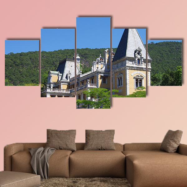 The Massandra Palace in summer day multi panel canvas wall art
