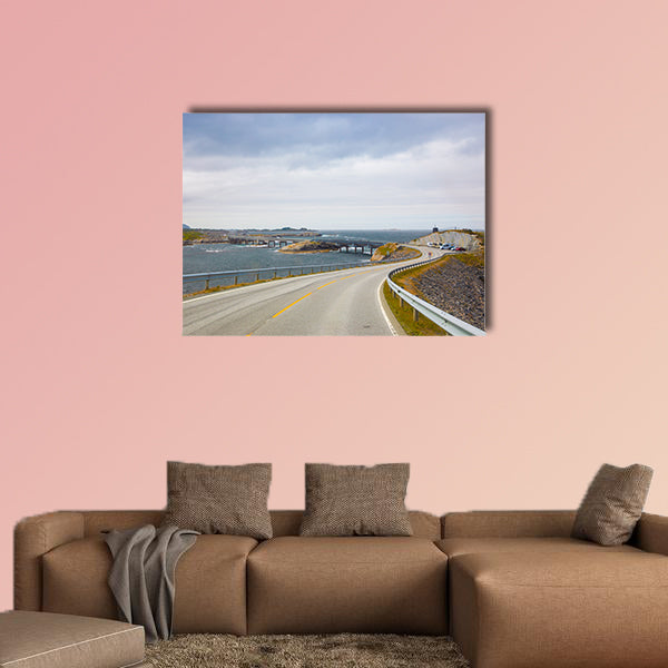 Bridge (Atlanterhavsvegen) with an amazing view multi panel canvas wall art