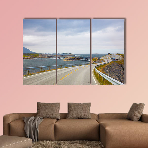 Bridge (Atlanterhavsvegen) with an amazing view multi panel canvas wall art