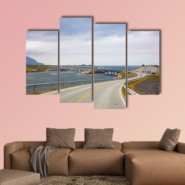 Bridge (Atlanterhavsvegen) with an amazing view multi panel canvas wall art