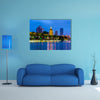 Landscape night view of Qingjiang Pu building in Huaia Multi Panel Canvas Wall Art