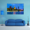 Landscape night view of Qingjiang Pu building in Huaia Multi Panel Canvas Wall Art