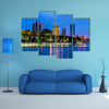 Landscape night view of Qingjiang Pu building in Huaia Multi Panel Canvas Wall Art