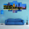 Landscape night view of Qingjiang Pu building in Huaia Multi Panel Canvas Wall Art