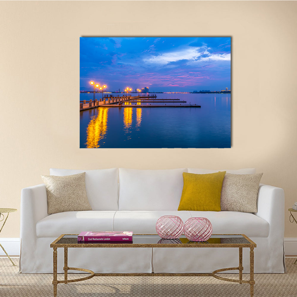 The Yixing Shiqiao Lake view Multi panel Canvas Wall Art