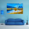 The concept of ecological and active tourism, multi panel canvas wall art