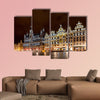 BRUSSELS, BELGIUM, Grand place of Brussels at night multi panel canvas wall art