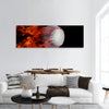 Baseball at high speed catching fire and burning with cracks Panoramic Canvas Wall Art