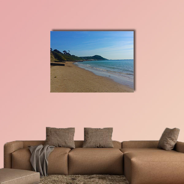 Colwell Beach on the Isle of Wight. Needles lighthouse wall art