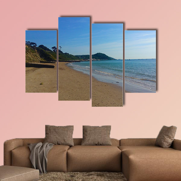 Colwell Beach on the Isle of Wight. Needles lighthouse wall art
