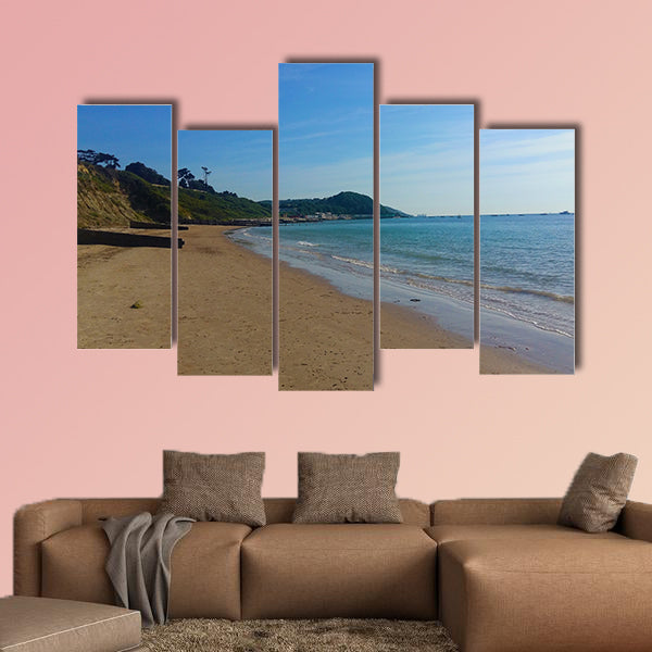 Colwell Beach on the Isle of Wight. Needles lighthouse wall art