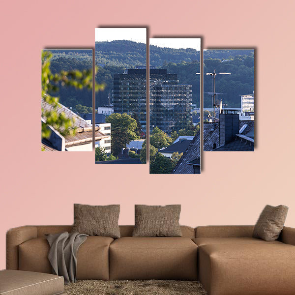 Siegen town Germany in the summer multi panel canvas wall art