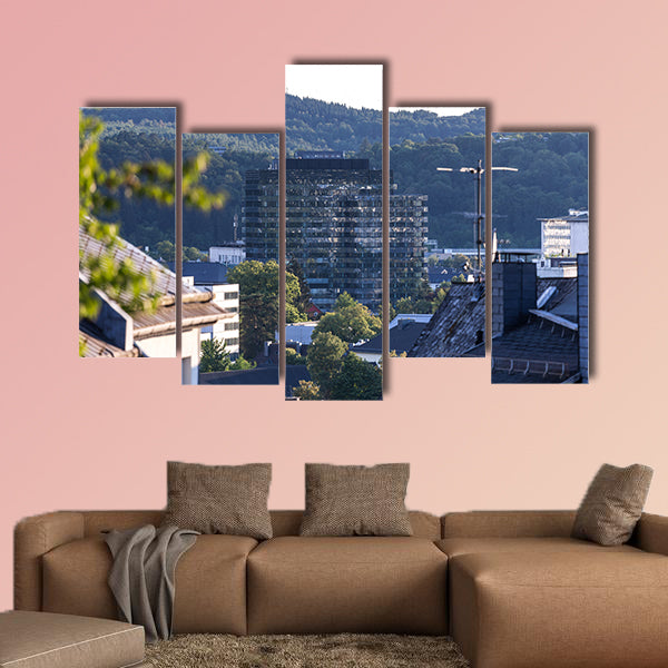 Siegen town Germany in the summer multi panel canvas wall art
