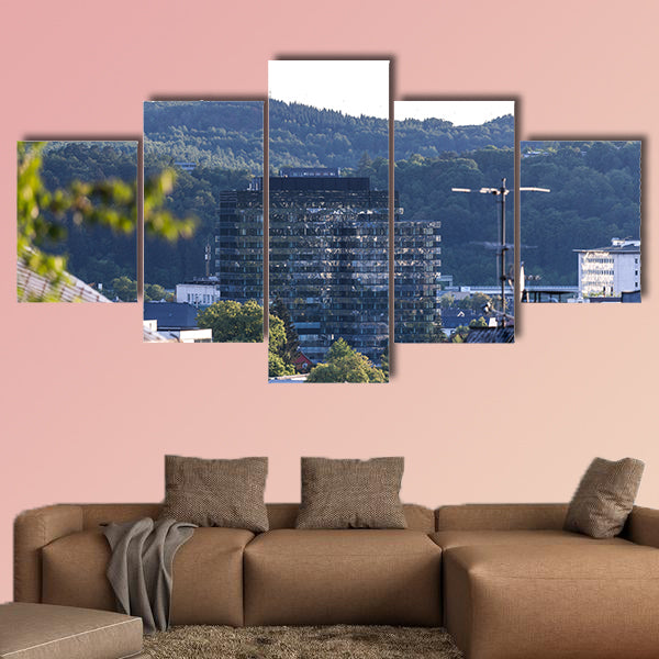 Siegen town Germany in the summer multi panel canvas wall art