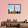 Belfry of Bruges at dusk, the historic city center, Belgium multi panel canvas wall art