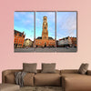 Belfry of Bruges at dusk, the historic city center, Belgium multi panel canvas wall art