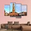 Belfry of Bruges at dusk, the historic city center, Belgium multi panel canvas wall art