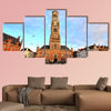 Belfry of Bruges at dusk, the historic city center, Belgium multi panel canvas wall art