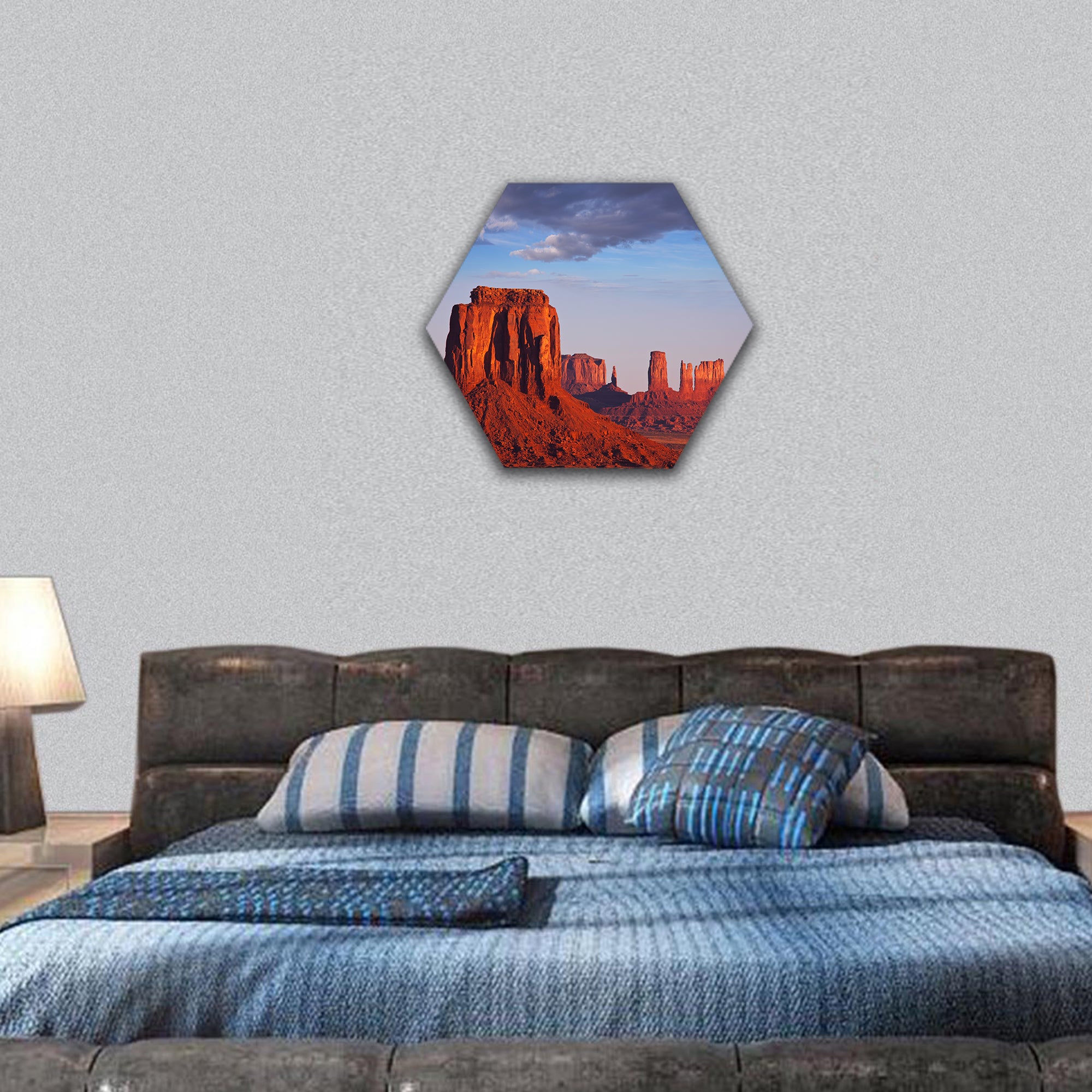 Monument Valley , Utah , USA hexagonal canvas wall art
