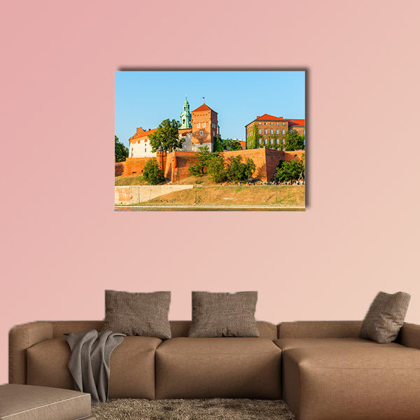 Wawel Castle of the Vistula River in Krakow multi panel canvas wall art