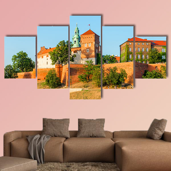 Wawel Castle of the Vistula River in Krakow multi panel canvas wall art