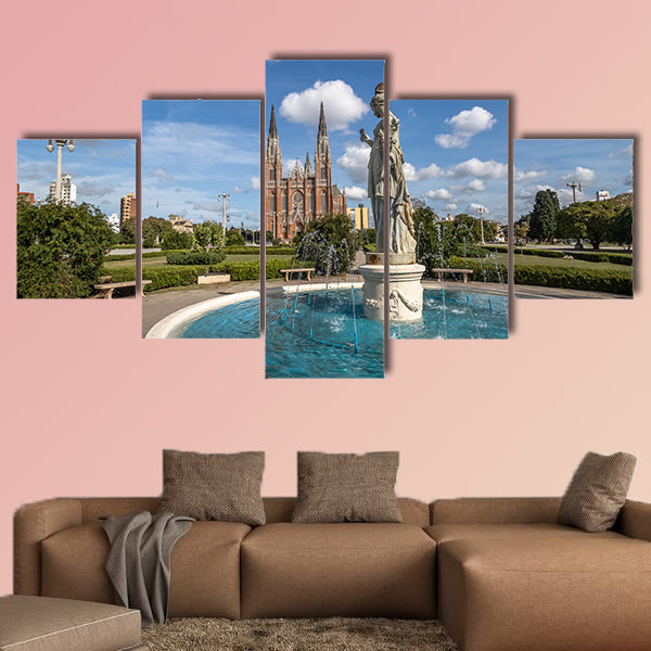 La Plata Cathedral, Buenos Aires Province, Argentina multi panel canvas wall art