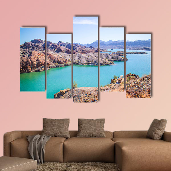 A majestic view of Balanced Rock Cove multi panel canvas wall art