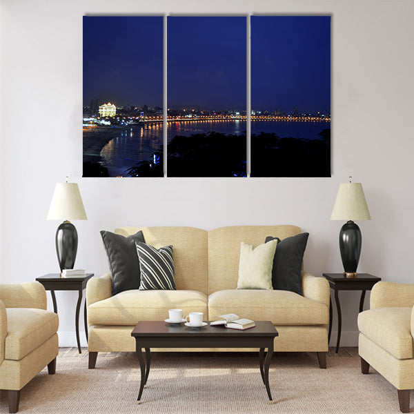 Marine drive mumbai Multi Panel Canvas Wall Art