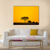 Group of elephant in thailand multi panel canvas wall art