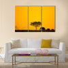 Group of elephant in thailand multi panel canvas wall art