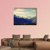 New Zealand scenic mountain landscape shot at Mount Cook National Park multi panel canvas wall art