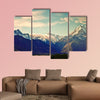 New Zealand scenic mountain landscape shot at Mount Cook National Park multi panel canvas wall art