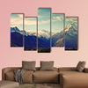 New Zealand scenic mountain landscape shot at Mount Cook National Park multi panel canvas wall art