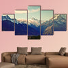 New Zealand scenic mountain landscape shot at Mount Cook National Park multi panel canvas wall art