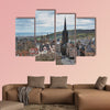 Cityscape of Old Town Edinburgh on Royal Mile in Scotland multi panel canvas wall art